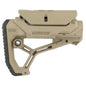 FAB DEFENSE Chassis &amp; Stocks Fab Defense GL-CORE CP Buttstock with Adjustable Cheek-Rest for Milspec and Commercial Tubes FDE