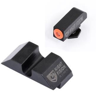 Night Fision LLC Night Sights Night Fision LLC Perfect Dot NS Set With Orange Front Dot+ U Blank Rear for Glock 17-39