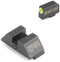 Night Fision LLC Night Sights Night Fision LLC Night Fision Perfect Dot Official Student of the Gun Accur8 Night Sights With Yellow Frnt+Blk Sq for Glock 17-39