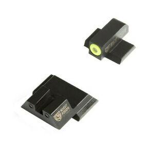 Night Fision LLC Optics|Night Sights Night Fision LLC Perfect Dot NS Set With Yellow Front + Black Square Rear Fits S&W M&P