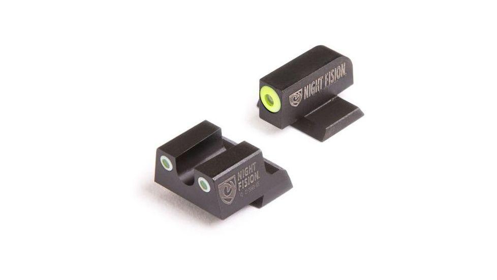 Night Fision LLC Night Sights Night Fision LLC Perfect Dot NS Set With Yellow Front + Black Square Rear Fits Springfield XD