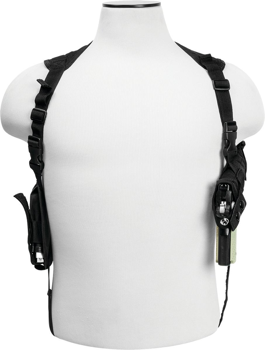 NcSTAR Gun Holsters NcSTAR VISM by NcSTAR AMBI HORIZONTAL SHOULDER HOLSTER/DOUBLE MAG HOLDER/BLACK