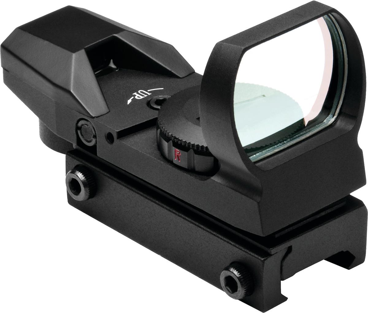 NcSTAR Reflex NcSTAR NcStar Red & Green Reflex Sight with 4 Reticles and QR Mount - Black