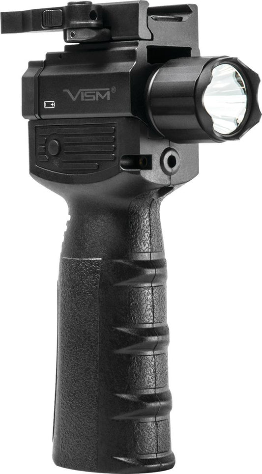 NcSTAR Grips NcSTAR NcSTAR VISM Vertical Grip With Strobe FlashLight & Green Laser Gen 2