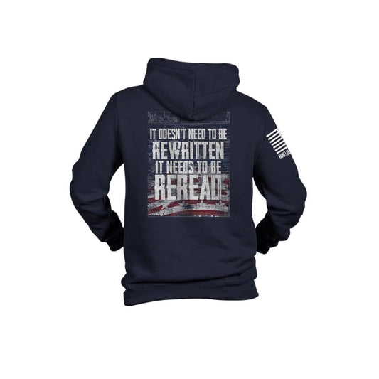 Nine Line Apparel Hoodies &amp; Sweatshirts Nine Line Apparel Nine Line Reread Not Rewritten Hoodie Navy M