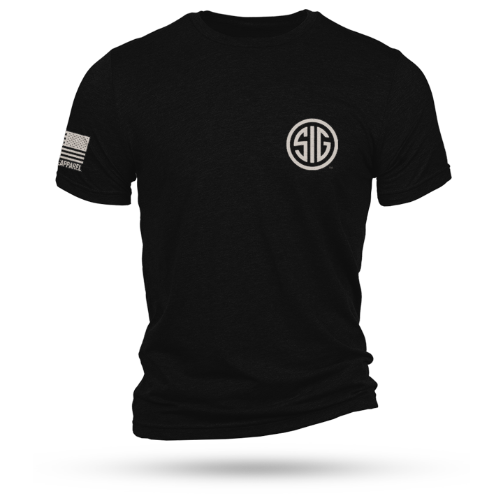 Nine Line Apparel Short Sleeve Shirts Nine Line Apparel Nine Line Sig Sauer Logo Short Sleeve Shirt Black S