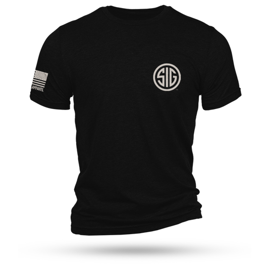 Nine Line Apparel Short Sleeve Shirts Nine Line Apparel Nine Line Sig Sauer Logo Short Sleeve Shirt Black 3XL