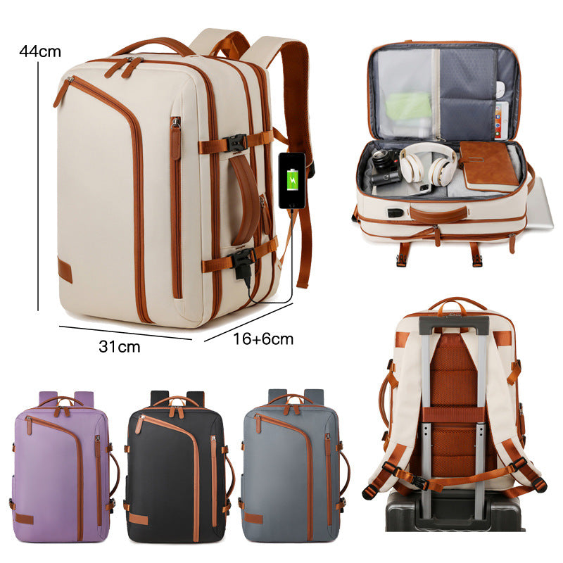 Female Vacuum Compression Large-capacity Backpack