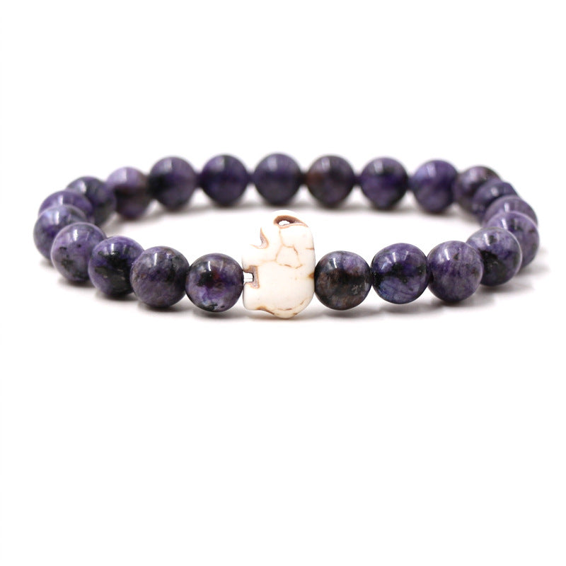 European And American Blue Pine Green Malachite Elephant Bracelet