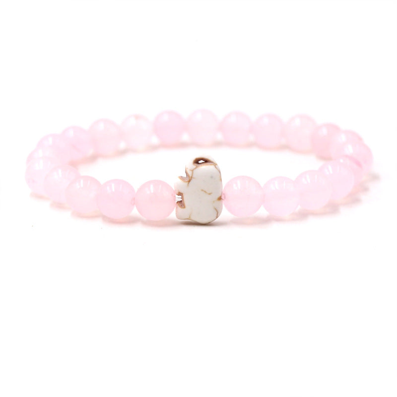 European And American Blue Pine Green Malachite Elephant Bracelet