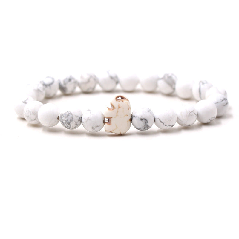 European And American Blue Pine Green Malachite Elephant Bracelet