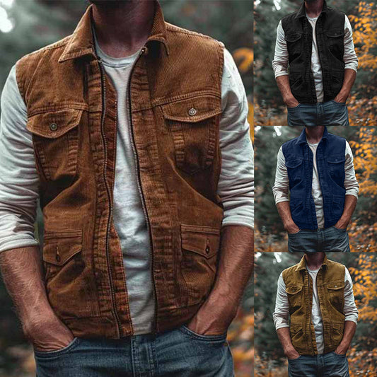 Fashion Retro Waistcoat Vest Casual Men