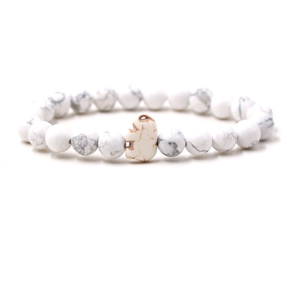 European And American Blue Pine Green Malachite Elephant Bracelet