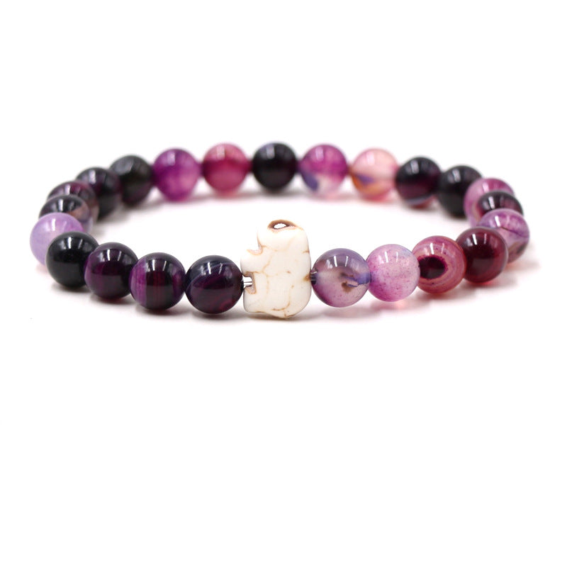 European And American Blue Pine Green Malachite Elephant Bracelet