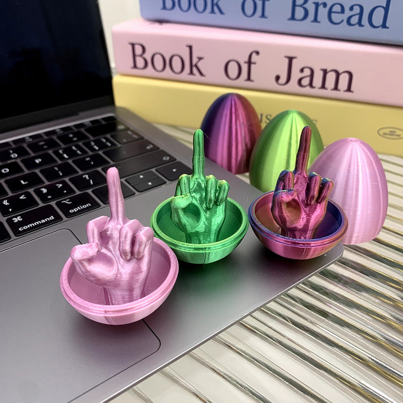 3d printing friendly gesture egg decompression artifact