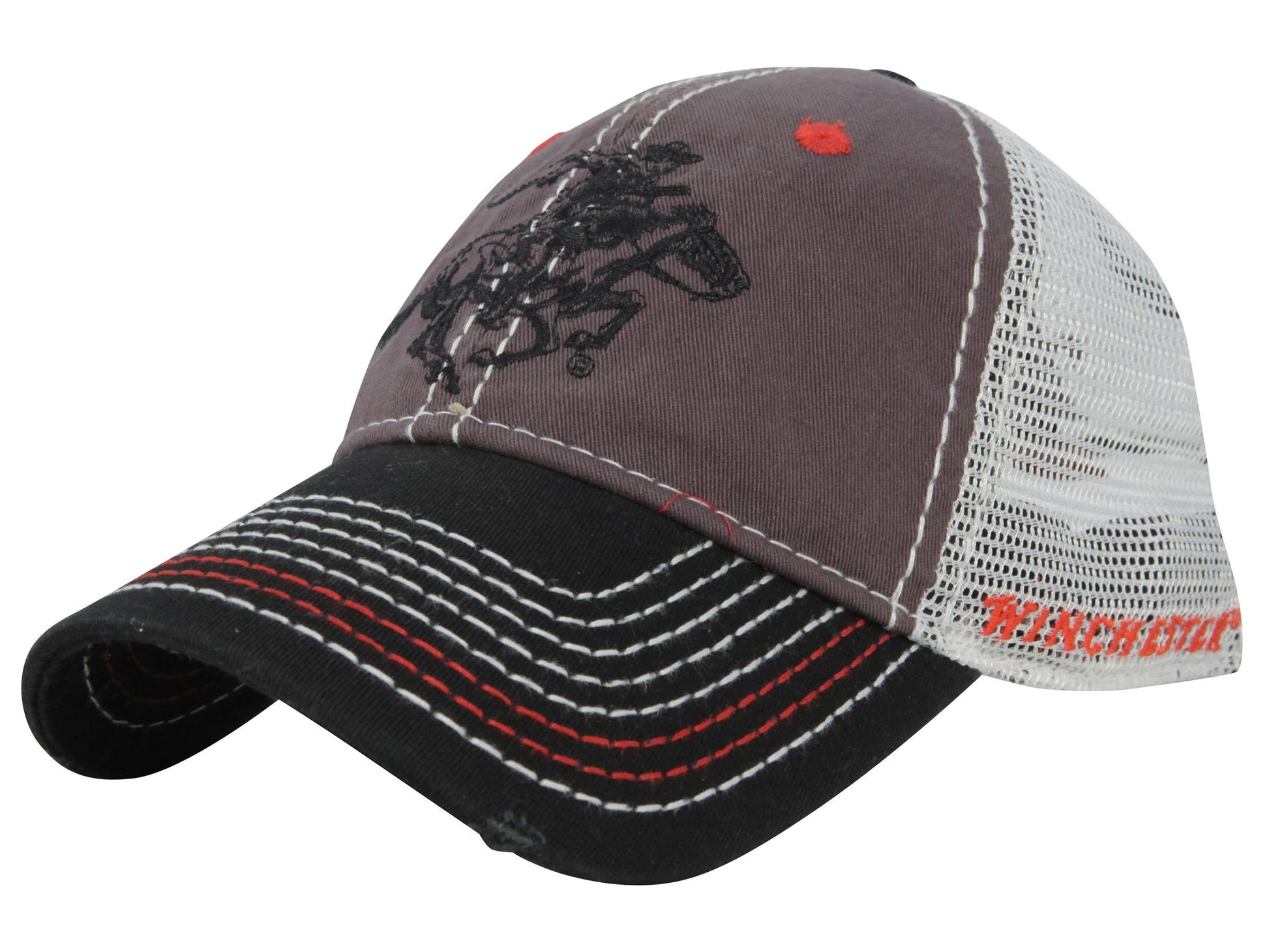 Outdoor Cap Company Caps Hats &amp; Beanies|Hats Outdoor Cap Company Outdoor Cap Grey/Black Mesh Back With Winchester Logo Flat Stitched