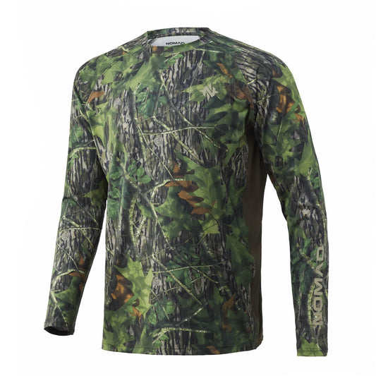 Nomad Long Sleeve Shirts Nomad Nomad Camo Pursuit Long Sleeve Shirt Mossy Oak Shadow Leaf M