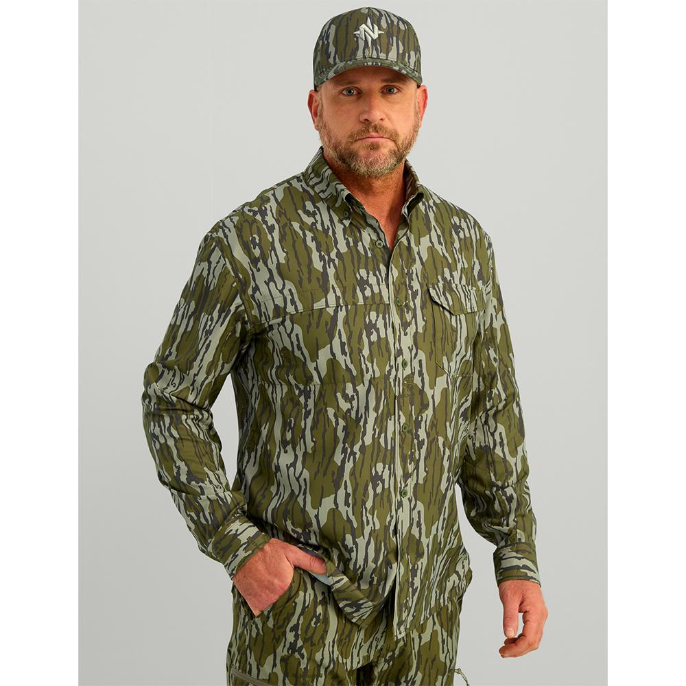 Nomad Long Sleeve Shirts Nomad Nomad Ambush Camo Long Sleeve Shirt Mossy Oak Bottomland M