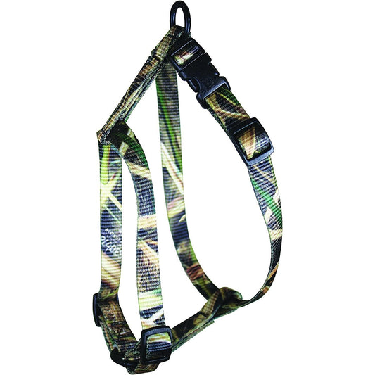 Omnipet Collars &amp; Leashes|Collars Leashes &amp; Harnesses|Hunting Leather Brothers  DBA Omnipet Omnipet Kwik Klip Adjustable Nylon Pet Harness 3/4" 1 Ply Mossy Oak Duck Blind