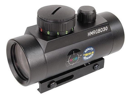 BSA Tube BSA BSA Huntsman Red/Green/Blue Dot Sight - 1x30mm 5 MOA - Matte