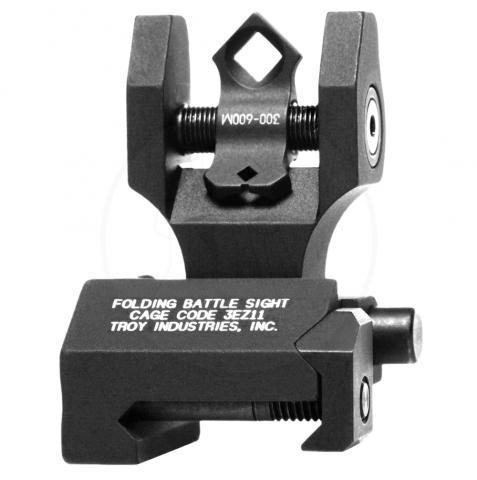 Troy Industries Rifle Sights Troy Industries Troy Diamond (DOA)- Rear Folding BattleSight Black