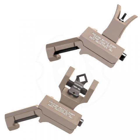 Troy Industries Rifle Sights Troy Industries Troy 45-Degree Offset Sight Set - SSIG-45S-MDFT-00 - M4 Front & Dioptic Rear - Flat Dark Earth