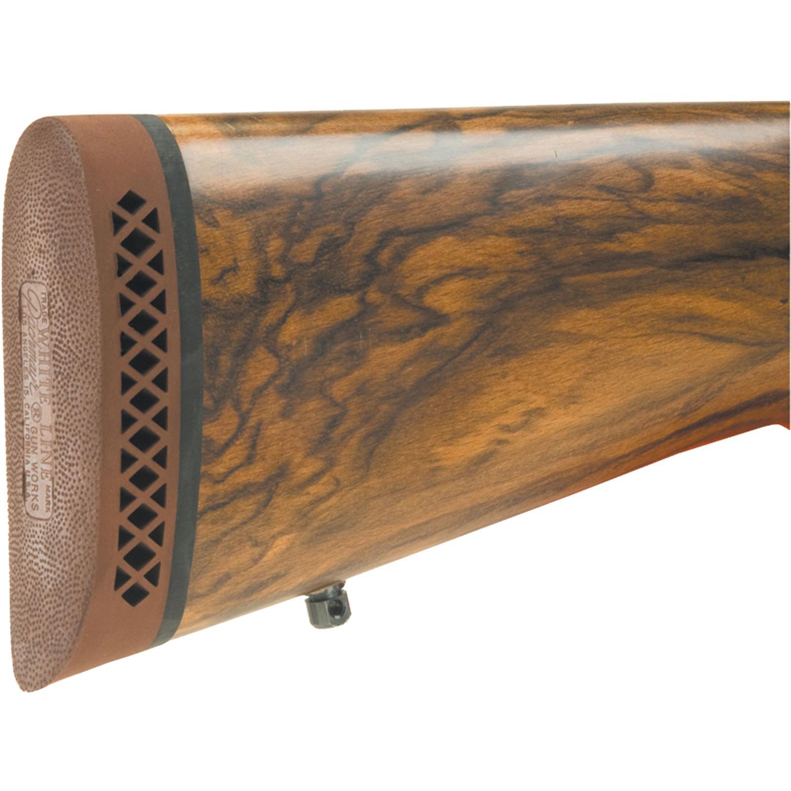 Pachmayr/Tacstar Division Recoil Pads Pachmayr/Tacstar Division Pachmayr Deluxe Recoil Pad - Small 5.15" L x 1.80" W x 1" T Black/White Line Base