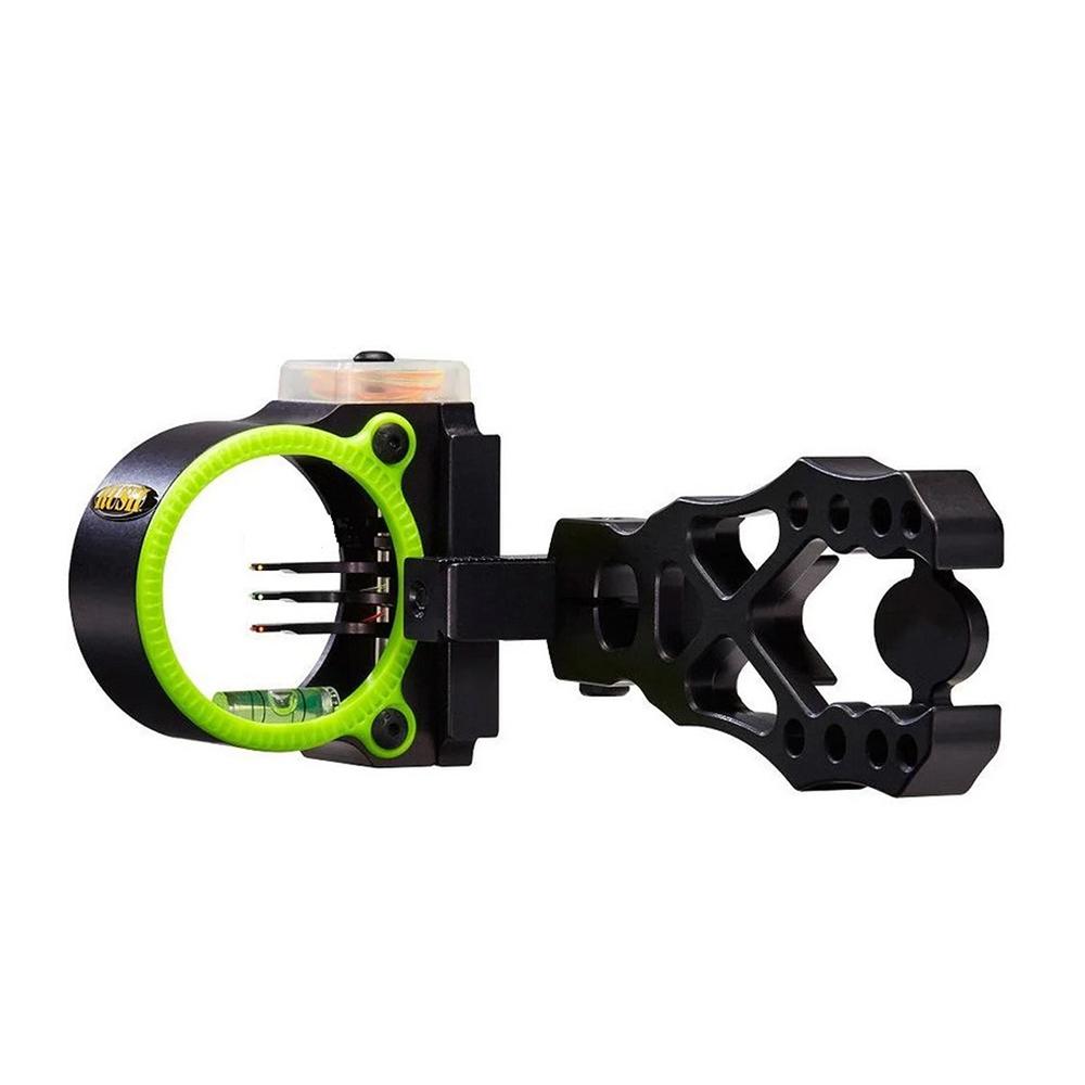 Pure Archery Group Sights &amp; Scopes Pure Archery Group Black Gold Flash Point Rush 3 Pin Scope .019 Right Hand Black