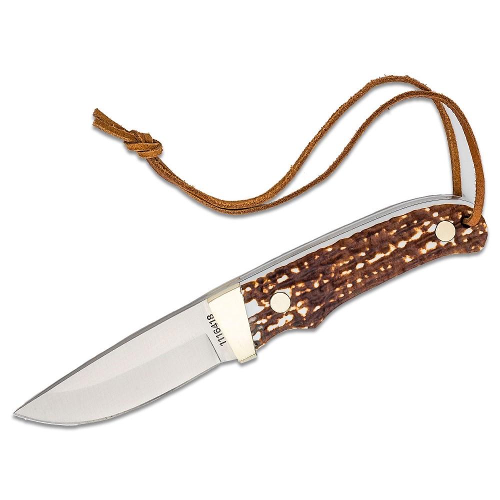 Battenfeld Knives Knives &amp; Edged Tools|Knives Battenfeld Knives Schrade Uncle Henry Next Gen PH1N Stagalon Fixed Knife 3-3/5" Trailing Point Blade Brown