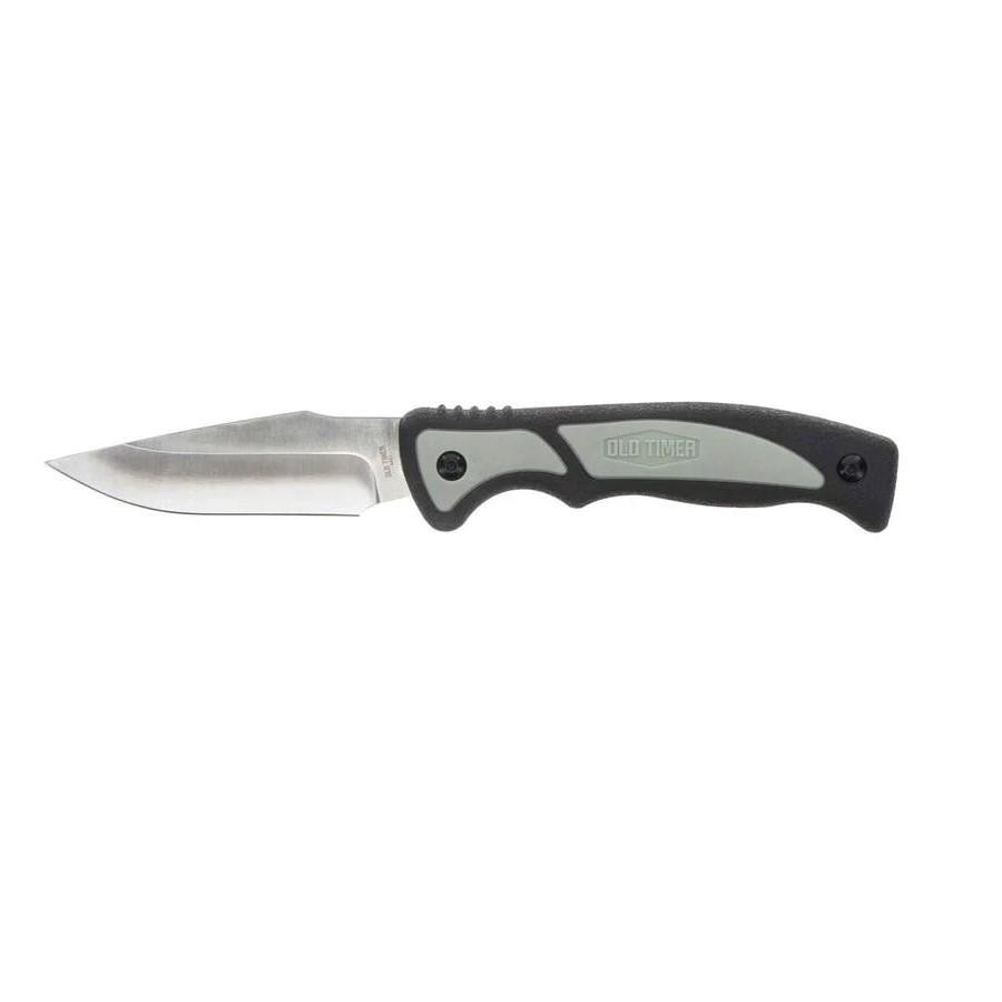 Battenfeld Knives Knives &amp; Edged Tools|Knives Battenfeld Knives Old Timer Trail Boss Caping Knife 3 7/10" Fixed Blade Black and Grey