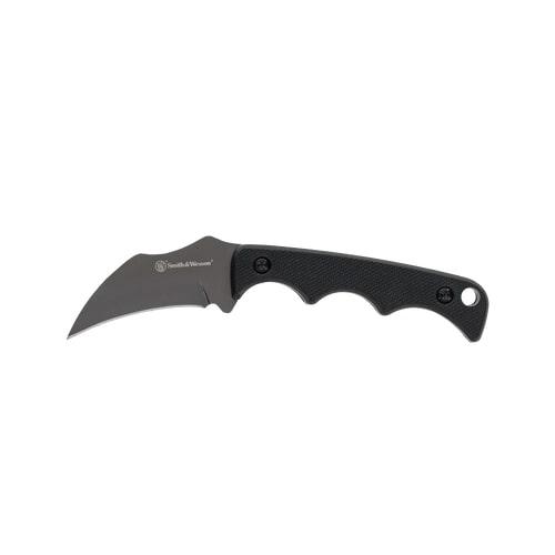 Battenfeld Knives Knives Battenfeld Knives Smith & Wesson H.R.T. Karambit Neck Fixed Knife 2" Cleaver Blade Black with Nylon Sheath Blister