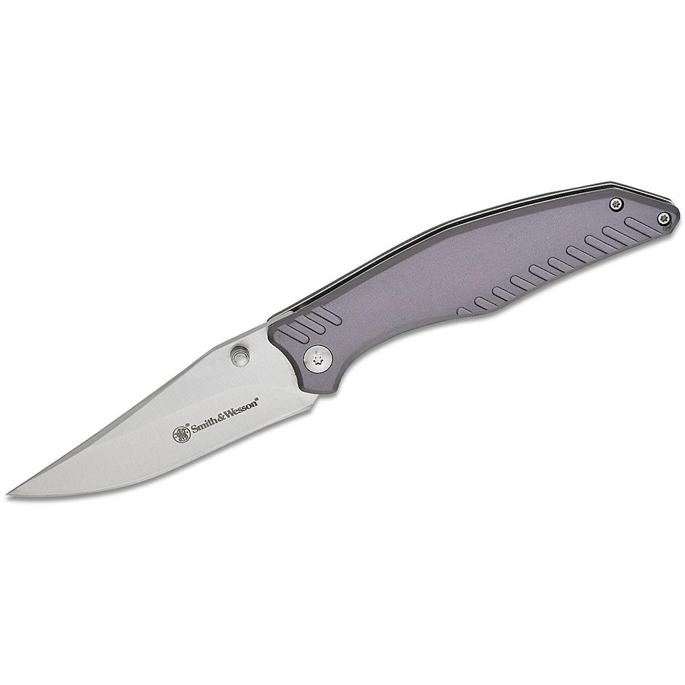 Battenfeld Knives Knives Battenfeld Knives Smith & Wesson Black Ops Folding Knife 3-1/2" Clip Point Blade Slate Grey