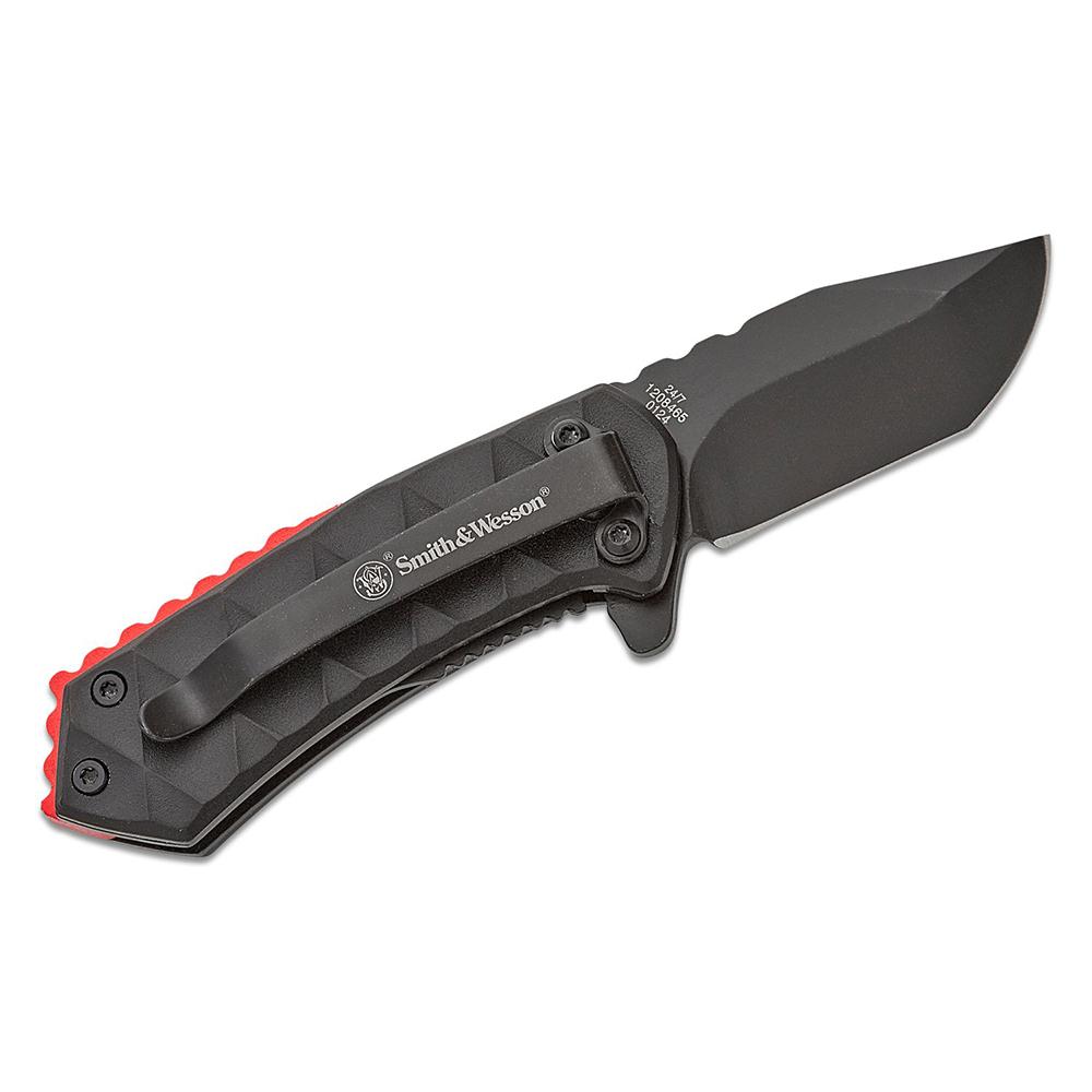 Battenfeld Knives Knives Battenfeld Knives Smith & Wesson 24/7 Spring Assisted Folding Knife 1-9/10" Clip Point Blade Black