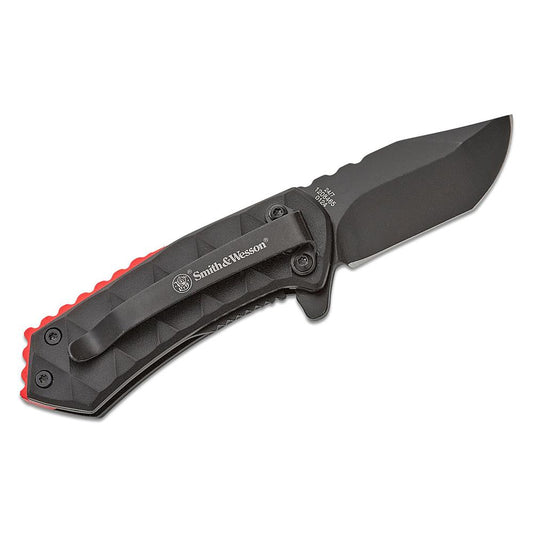 Battenfeld Knives Knives Battenfeld Knives Smith & Wesson 24/7 Spring Assisted Folding Knife 1-9/10" Clip Point Blade Black Box