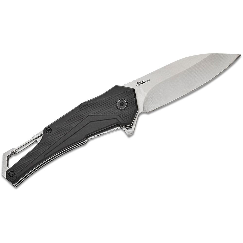 Battenfeld Knives Knives|Knives &amp; Edged Tools Battenfeld Knives Smith & Wesson Oasis Carabiner Folding Knife 3" Drop Point Blade Black Box
