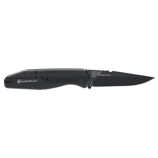 Battenfeld Knives Knives Battenfeld Knives Smith & Wesson Special Ops Auto Full Size Folding Knife 3-2/5" Drop Point Blade Black