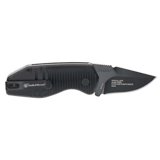 Battenfeld Knives Knives Battenfeld Knives Smith & Wesson Special Ops Auto Mini Folding Knife 1-9/10" Drop Point Blade Black