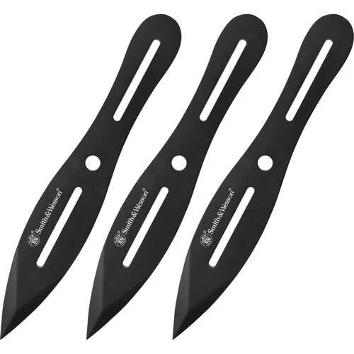 Battenfeld Knives Knives &amp; Edged Tools|Knives Battenfeld Knives Smith & Wesson 3 8" Throwing Knives 4 1/4" Blade Black