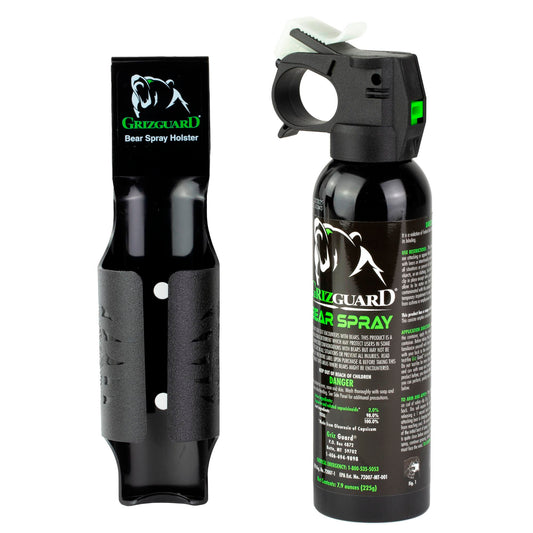 Personal Security Products Bear Safety Gear|Pepper Spray Personal Security Products Griz Guard Bear Spray with Holster 7.9 oz Shrink Wrap Retail Packaging