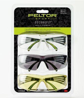 3M PELTOR Shooting Glasses 3M PELTOR 3M Peltor Sport SecureFit 400 Shooting Glasses Multiple Colors 3/ct