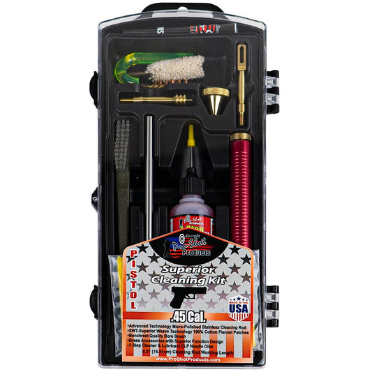 Pro-Shot Products Shooting|Gun Cleaning Kits Pro-Shot Products Pro-Shot Handgun Classic Box Cleaning Kit .45 Cal
