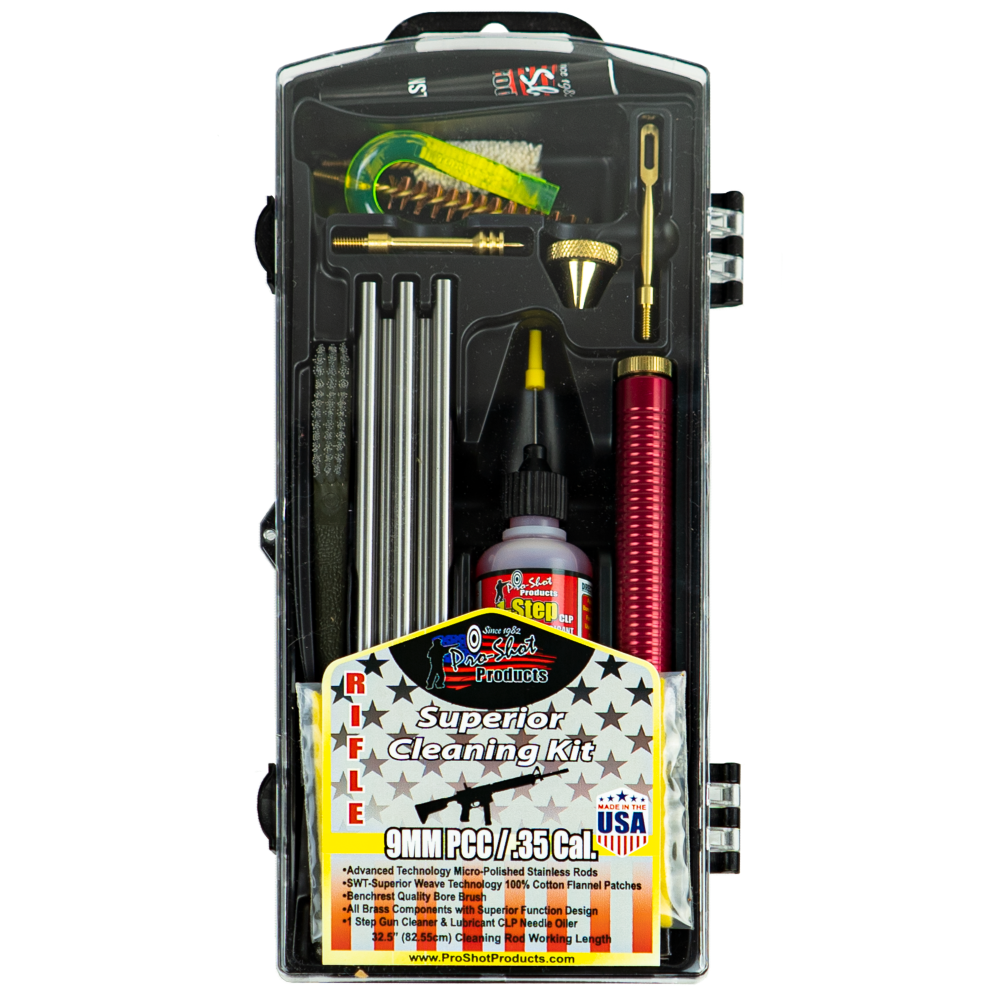 Pro-Shot Products Gun Cleaning Kits Pro-Shot Products Pro-Shot 9mm Luger Handgun Carbine Caliber (Rifle) Classic Cleaning Kit