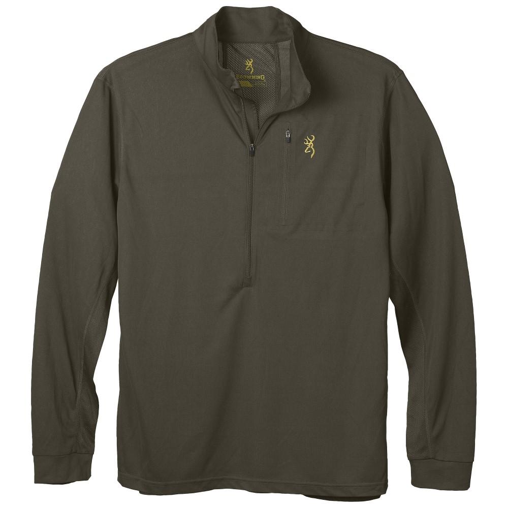 Browning Long Sleeve Shirts|Long Sleeve Shirts Browning Early Season 3/4 Zip Shirt Major Brown S