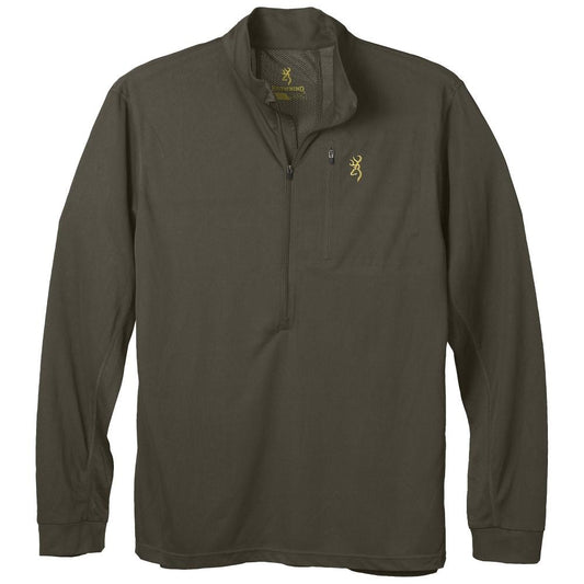 Browning Long Sleeve Shirts|Long Sleeve Shirts Browning Early Season 3/4 Zip Shirt Major Brown S