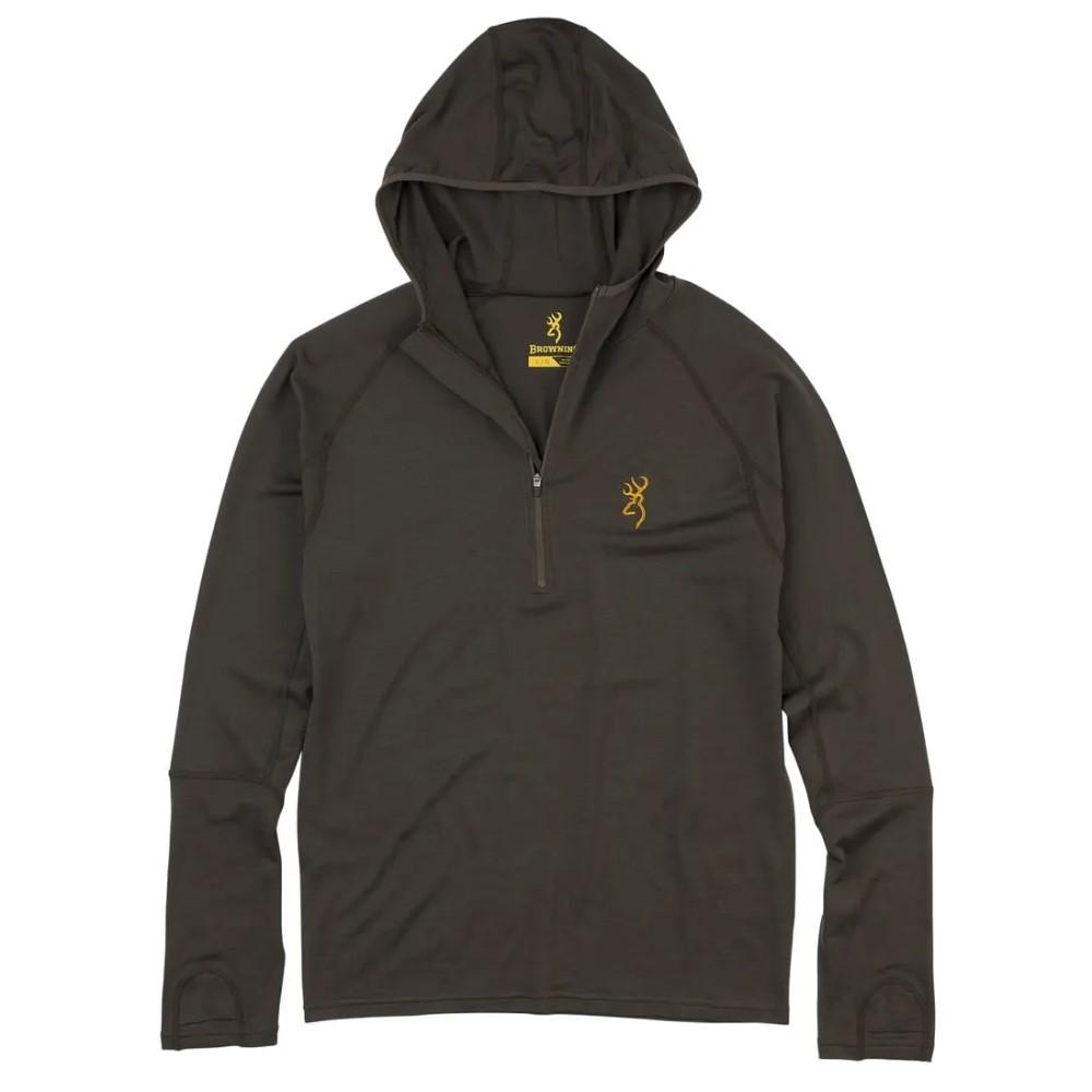 Browning Hoodies &amp; Sweatshirts|Long Sleeve Shirts Browning Merino Hooded Shirt Major Brown S