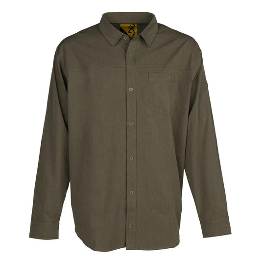 Browning Long Sleeve Shirts|Long Sleeve Shirts Browning Lightweight Button Down Long Sleeve Shirt Green M