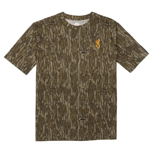 Browning Short Sleeve Shirts Browning Wasatch Short Sleeve T-Shirt Mossy Oak Bottomland L