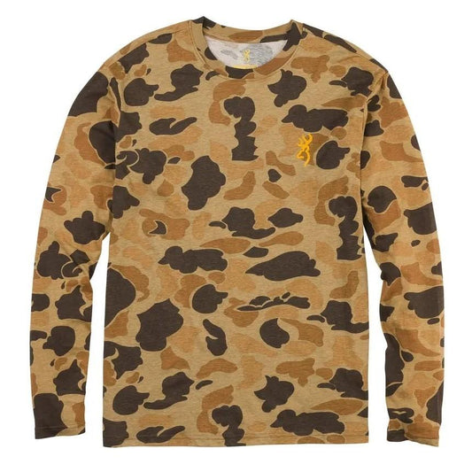Browning Long Sleeve Shirts|Long Sleeve Shirts Browning Wasatch Long Sleeve T-Shirt Vintage Tan Camo S