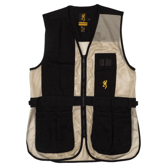Browning Shooting Vests Browning Trapper Creek Mesh Shooting Vest Black and Tan 2XL