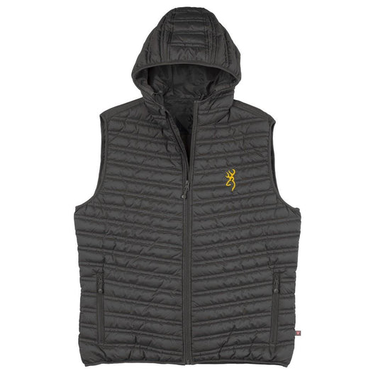 Browning Vests|Rain Gear Browning Packable Puffer Hooded Vest Carbon M